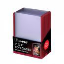25 Toploader Ultra Pro - 3" x 4" Red Border Toploader - Rouge - ACC