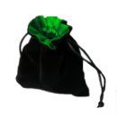 Petit sac à dés velour - Noir/Vert - ACC