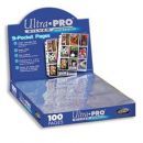 Ultra Pro - Lot De 100 Feuilles De Classeur Fines [9-pocket Pages Silver] - ACC