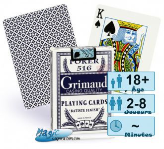 Jeux de cartes de Poker - Grimaud - Bleu